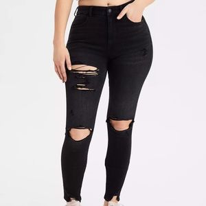 Black ripped jeans